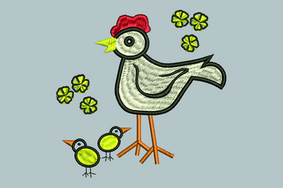 Amazing Chicken Embroidery Design