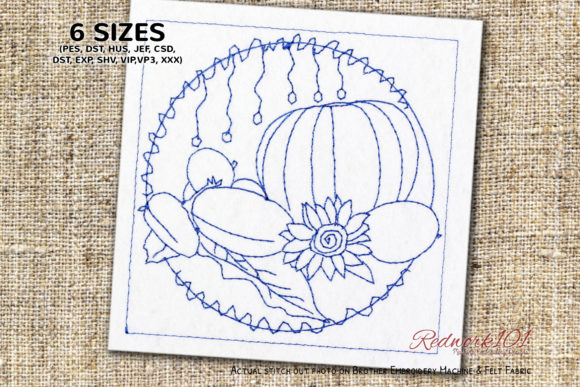 Basket of Vegetables Embroidery