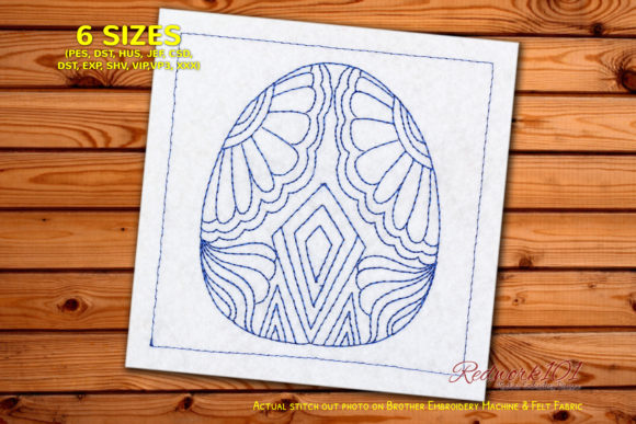 Beautiful Easter Egg Redwork