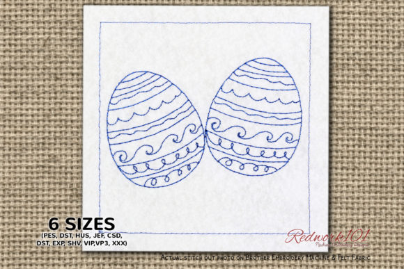 Easter Abstract Eggs Lineart