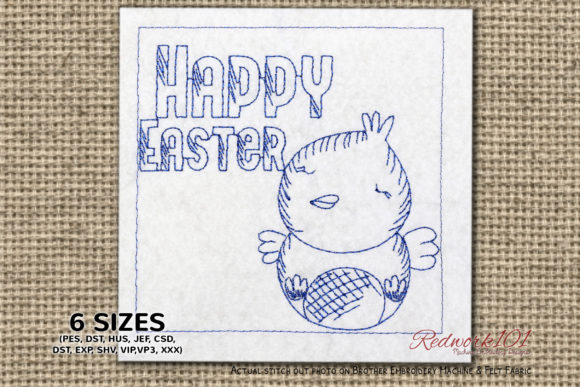 Happy Easter Text Lineart