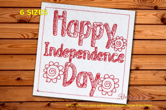 Happy Independence Day with Floral