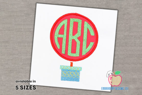 Monogram with Square Topiary Applique