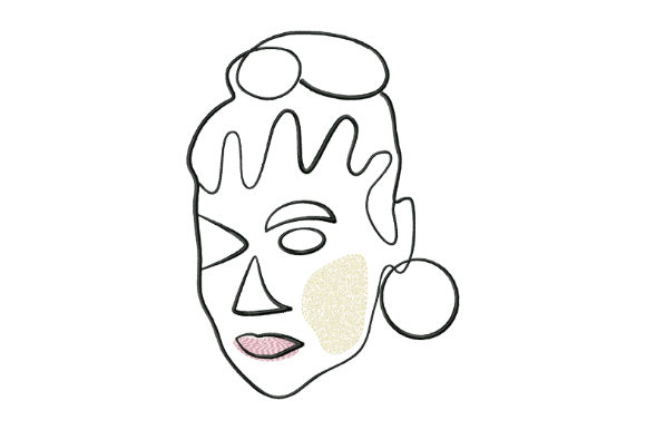 Surreal Face with Earring
